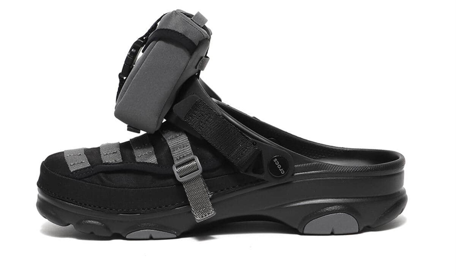 Tactical Crocs with military MOLLE straps and mini storage pocket bag