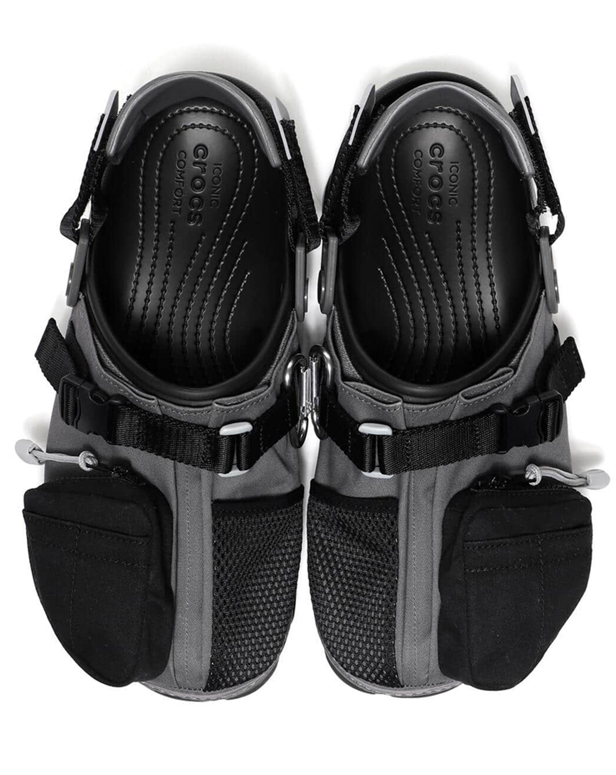 Tactical Crocs with military MOLLE straps and mini storage pocket bag