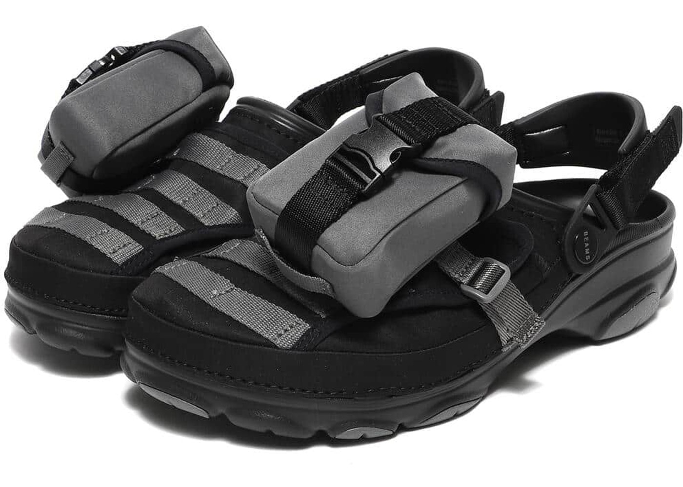 Tactical Crocs with military MOLLE straps and mini storage pocket bag