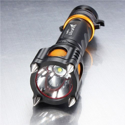 Tactical Self Defense Flashlight With Spikes
