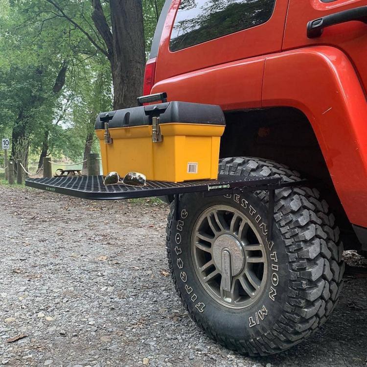 Tailgater Tire Table - Camping table attaches to car tire