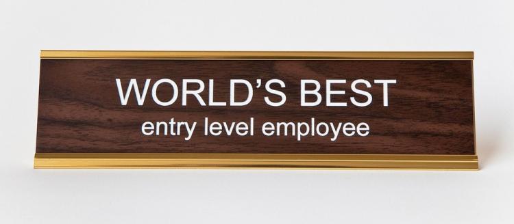 World's Best Entry Level Employee Nameplate