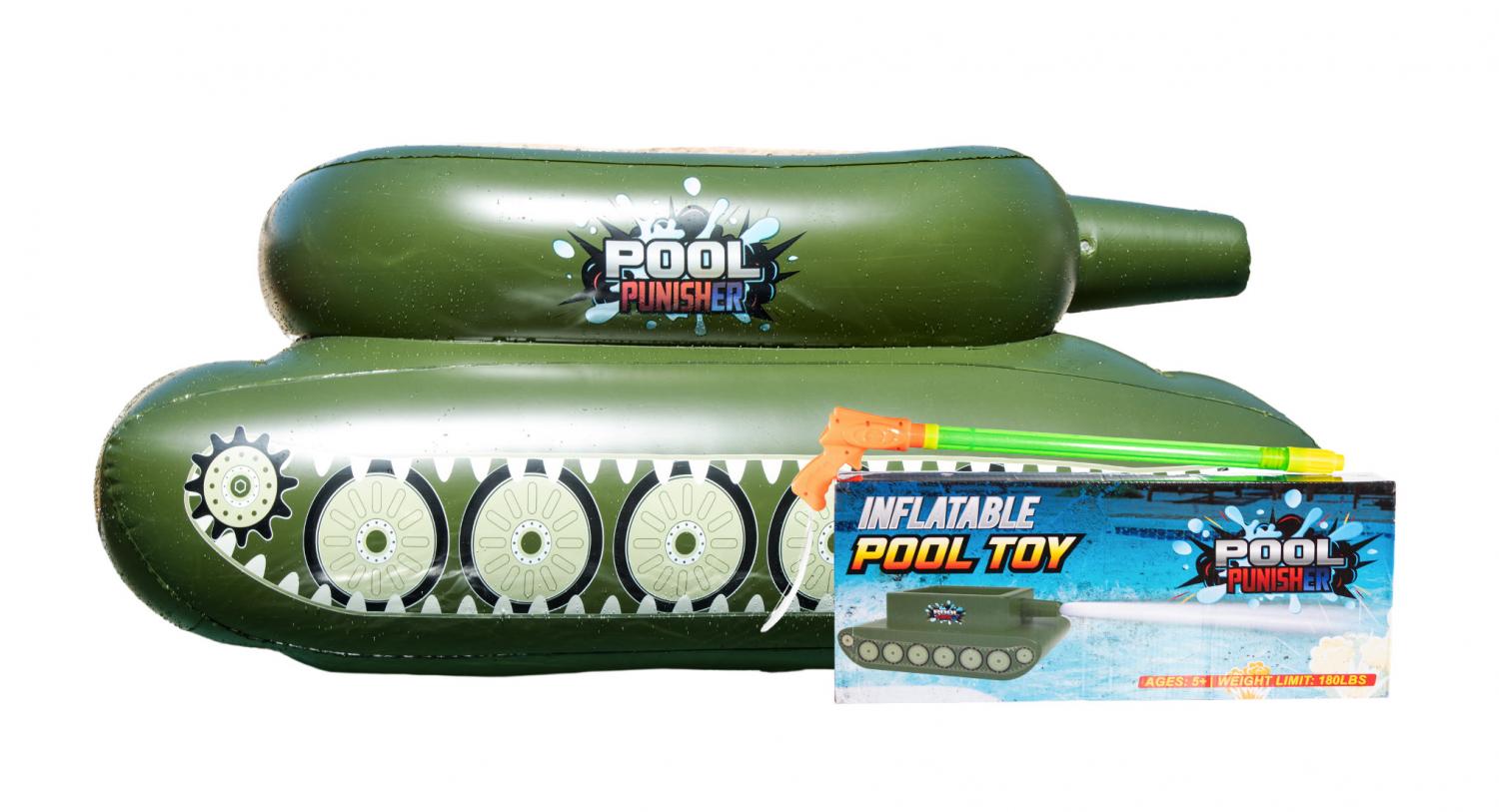 Inflatable Tank Shaped Pool Float - Pool Punisher