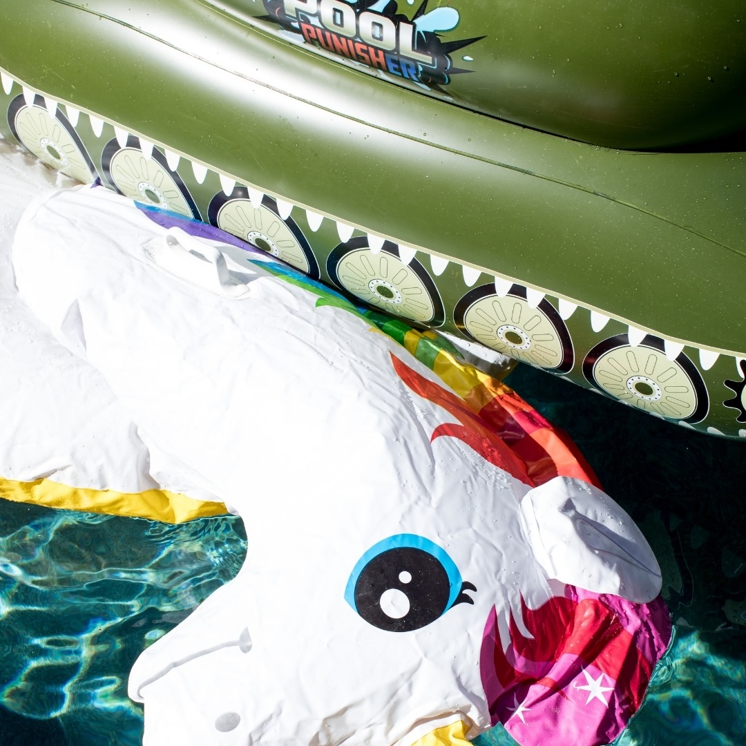 Inflatable Tank Shaped Pool Float - Pool Punisher