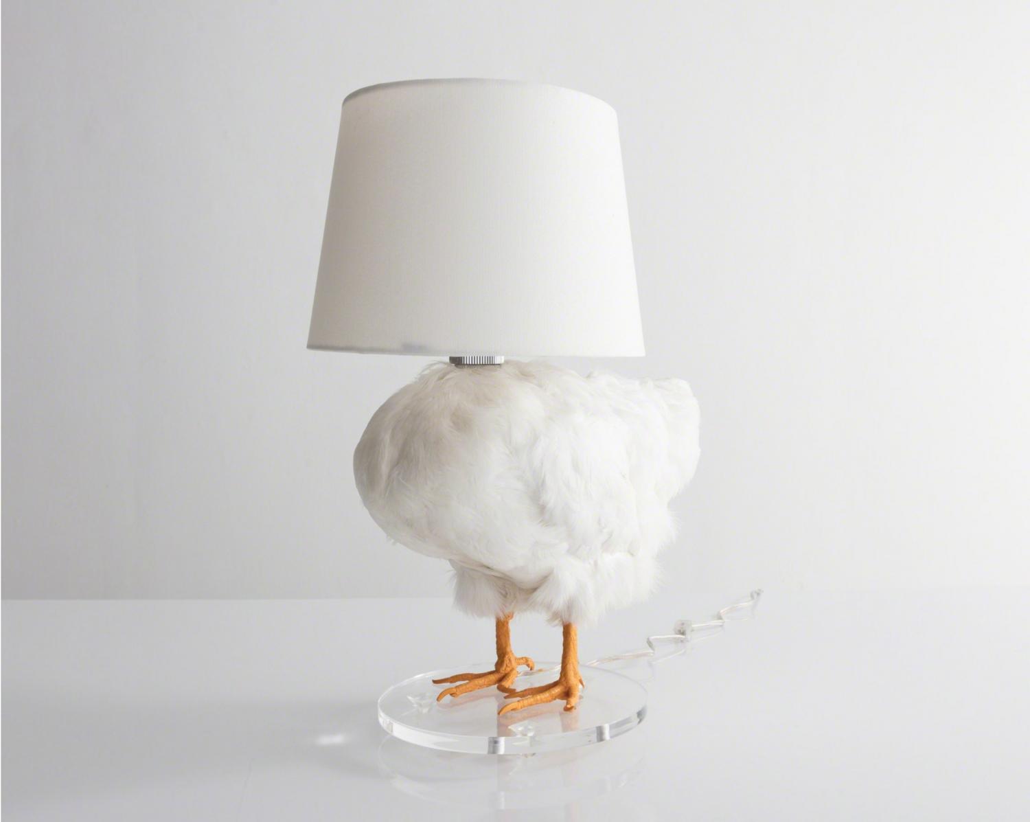 Taxidermy Chicken Light Bulb Lamp Shade Head