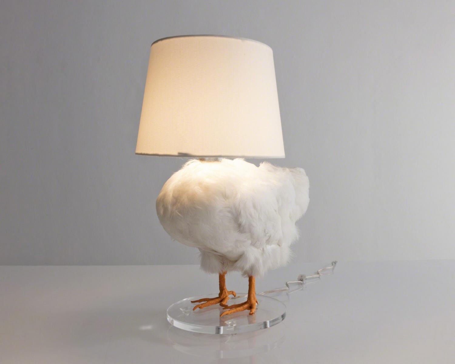 Taxidermy Chicken Light Bulb Lamp Shade Head