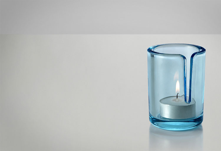 Candle Holder With Match Slot