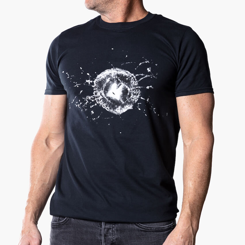 Tesla Cybertruck Smashed Window T-Shirt - Cybertruck Bulletproof  cracked window Tee