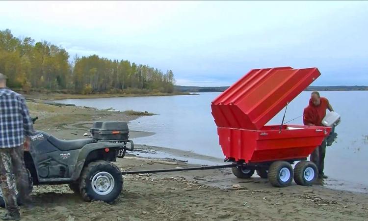 TetraPOD Storage Trailer That Converts Into a Boat - Hauling trailer jon boat combo - ATV Boat