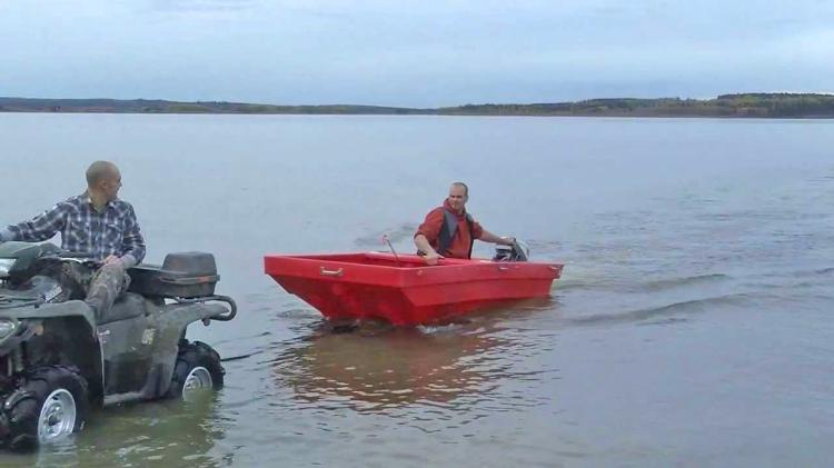 TetraPOD Storage Trailer That Converts Into a Boat - Hauling trailer jon boat combo - ATV Boat