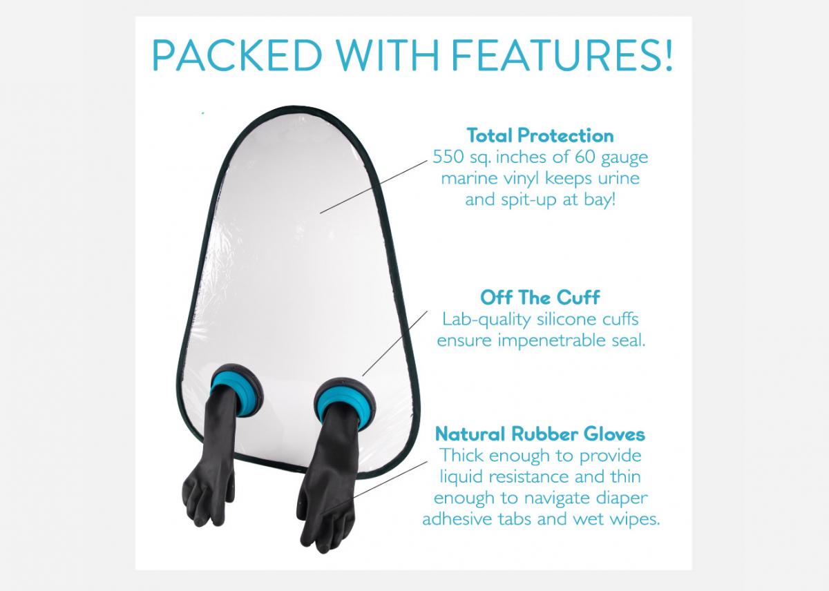 Baby Shield Prank Box - Funny Bubble-boy laboratory rubber arms protect you from baby messes