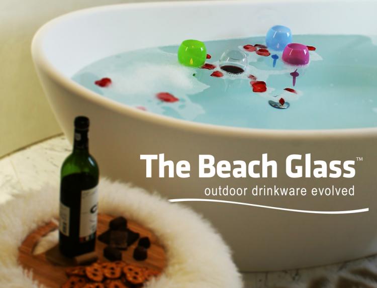 The Beach Glass - Floats In Water - Stabs Into Sand