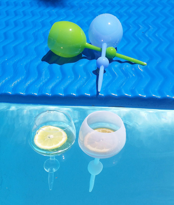The Beach Glass - Floats In Water - Stabs Into Sand