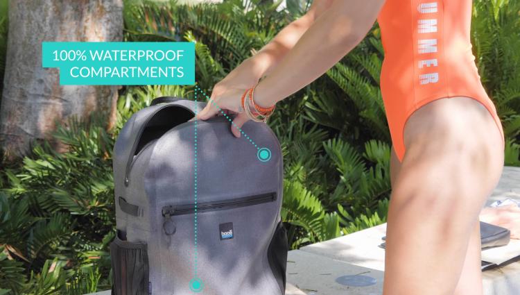 BooÄ“ Hybrid 20 Fully Waterproof Backpack - Submersible waterproof zippers floating backpack