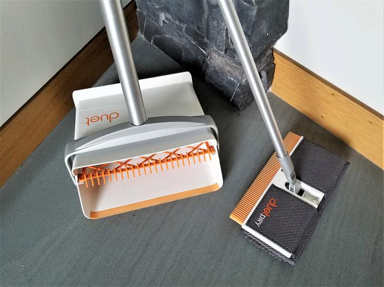 Duet 4-in-1 cleaning broom, mop, and dustpan - all-in-one cleaning broom