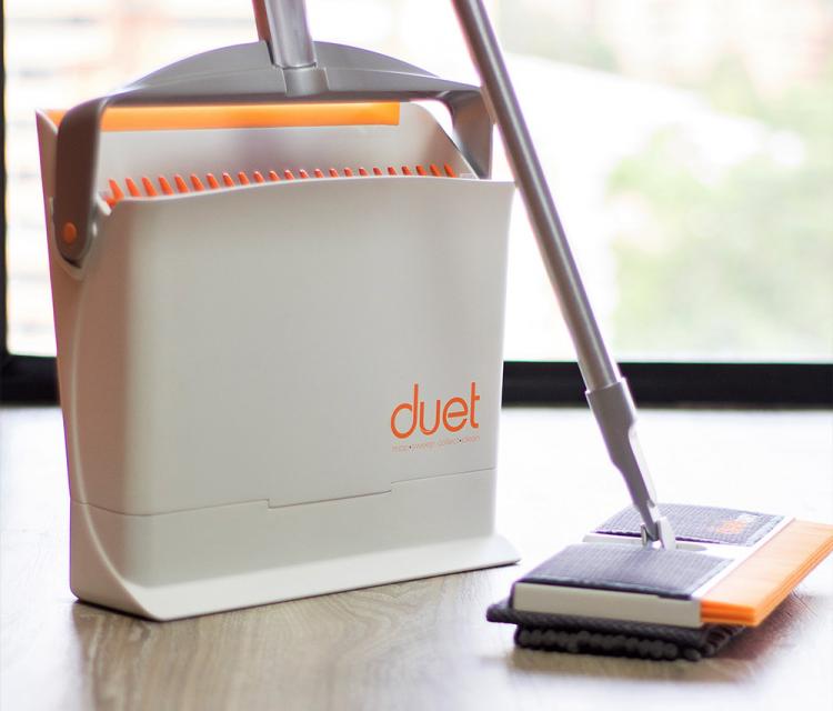 Duet 4-in-1 cleaning broom, mop, and dustpan - all-in-one cleaning broom