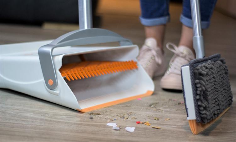 Duet 4-in-1 cleaning broom, mop, and dustpan - all-in-one cleaning broom