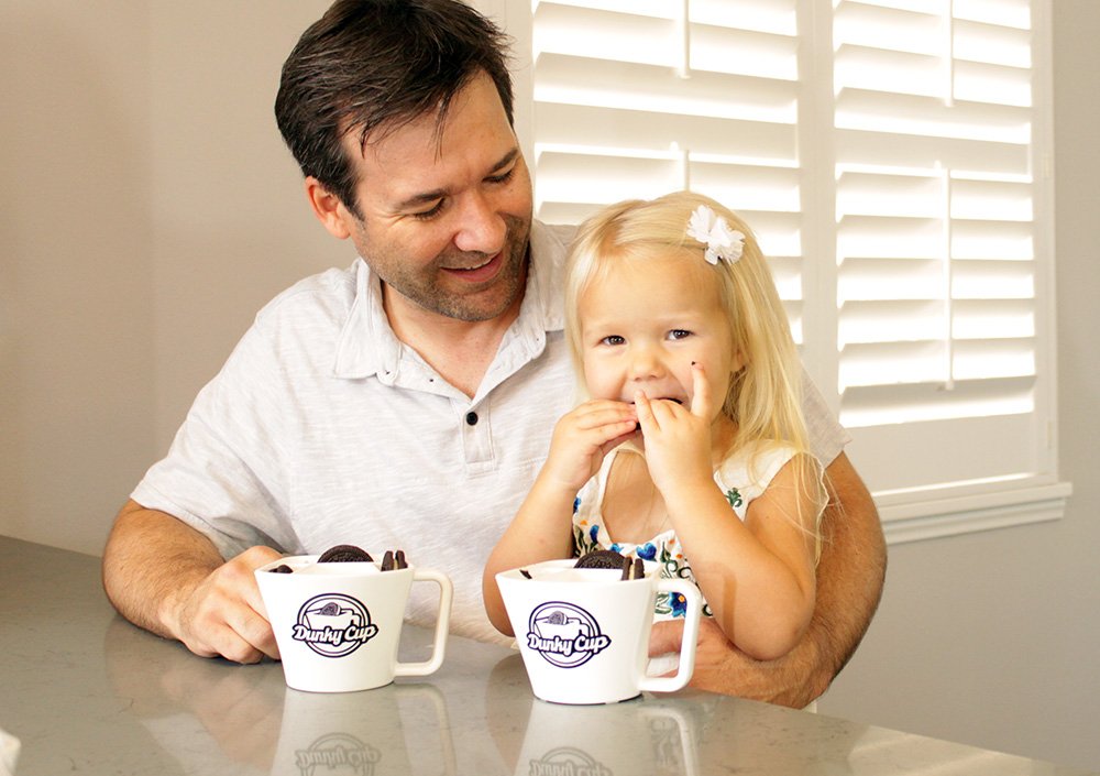 Dunky Cup - Mug holds cookies for milk dunking - Cookie dunking mug