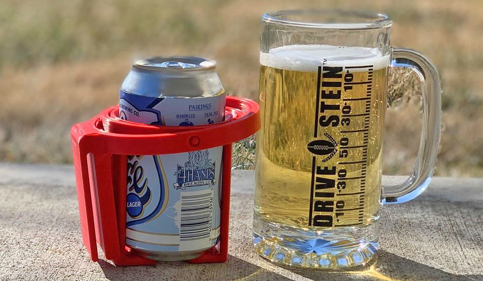 Beer Gimbal Drink Stabilizer - Stabilizes your beer while you wear it on your hip