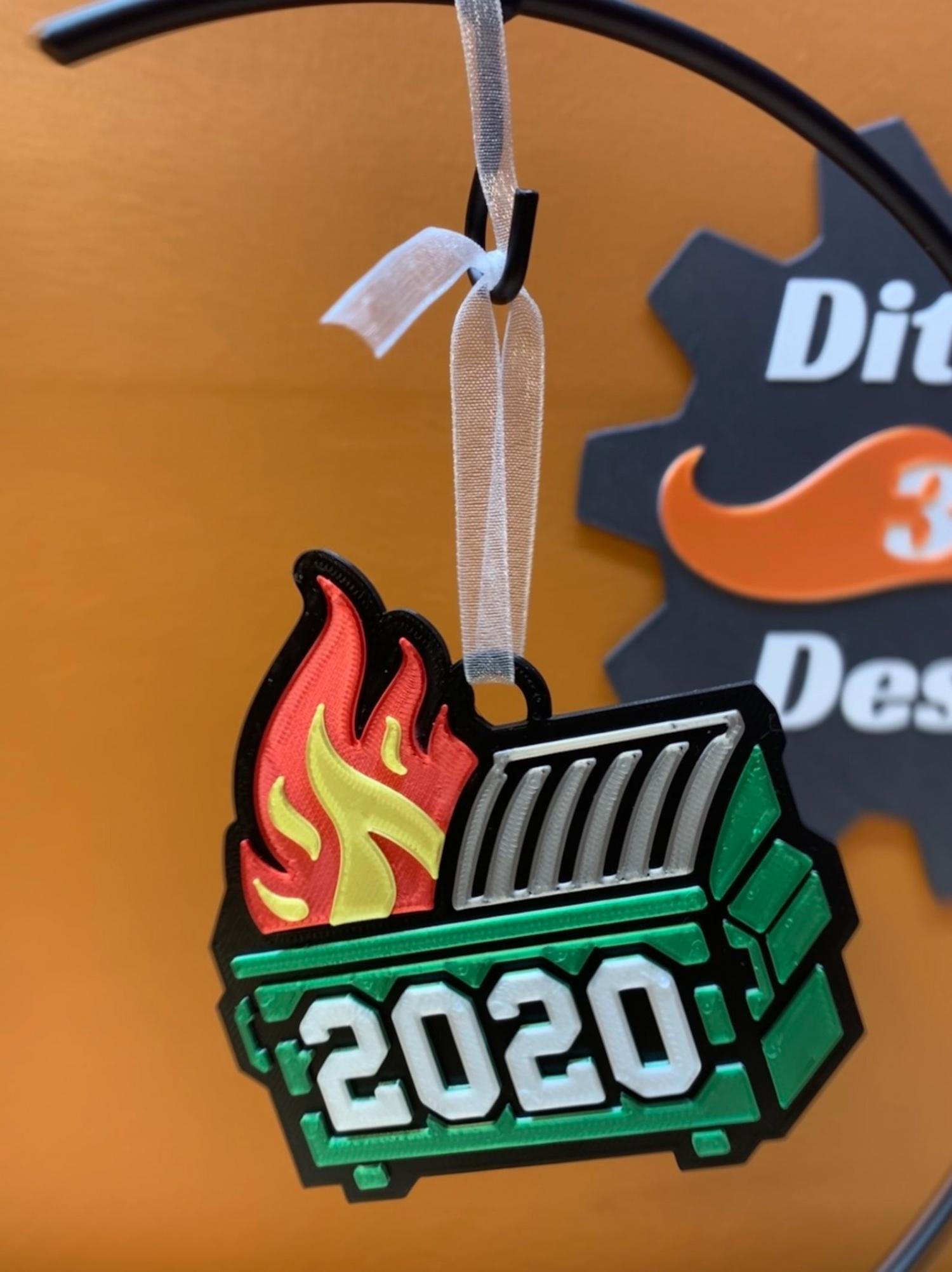 2020 Dumpster Fire Christmas Ornament 2020 Dumpster Fire Christmas Ornament