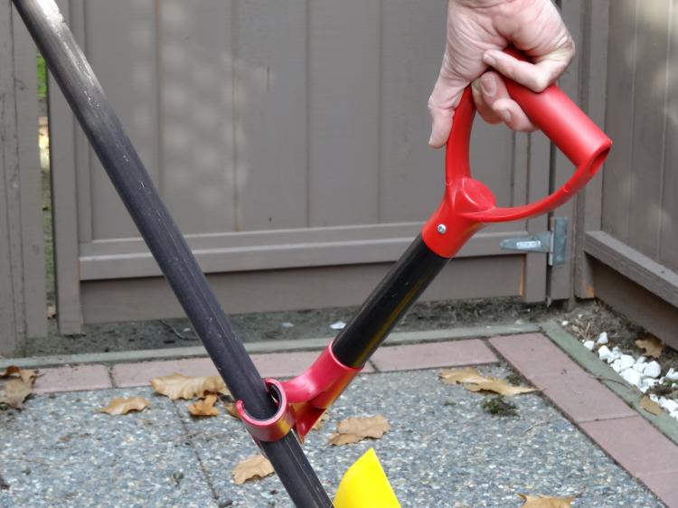 The Heft Ergonomic Second Handle Shovel Attachment - Back saving shovel attachment