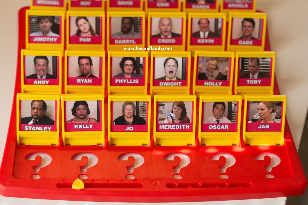 The Office Guess Who Board Game