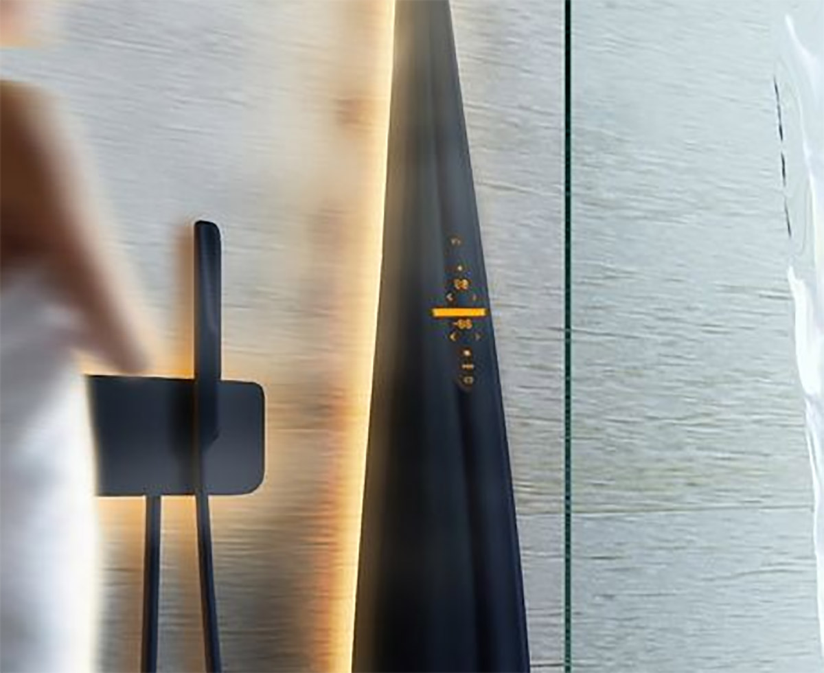 Ora Leaf-Shaped Shower Panel - Unique design shower panel saves water
