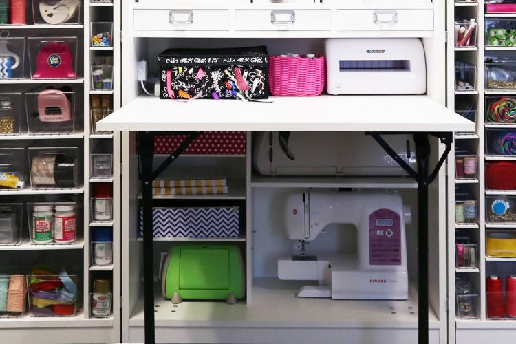  The Original Scrapbox - Incredible Fold-away Crafting Stations - Hidden cabinet crafting area with fold out table