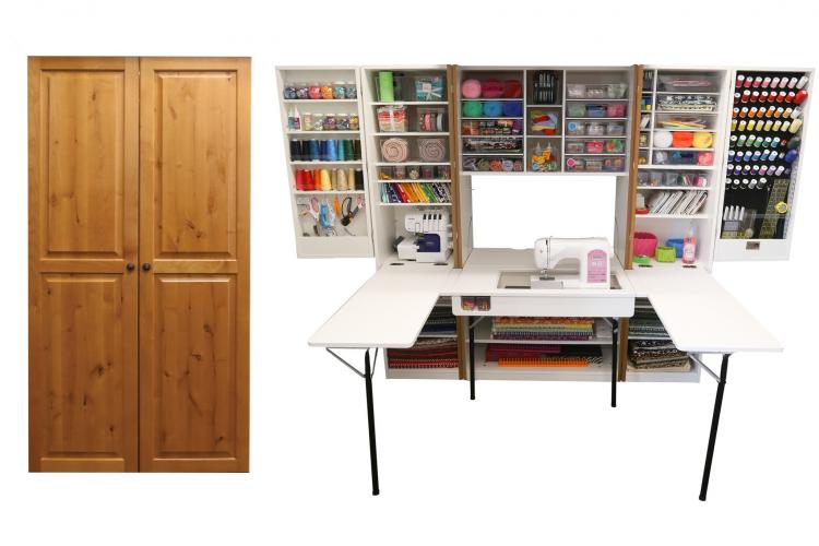  The Original Scrapbox - Incredible Fold-away Crafting Stations - Hidden cabinet crafting area with fold out table