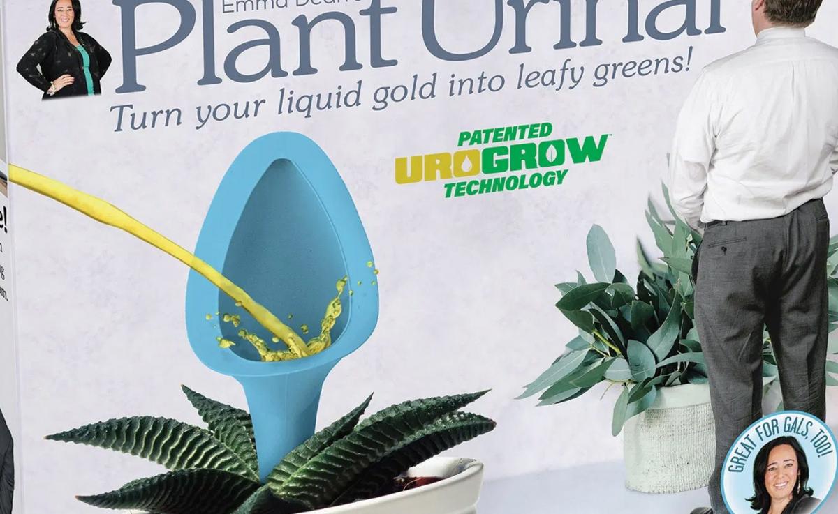 The Plant Urinal Allows You To Pee Right Into Your Plants, Urinal For Plants Prank Gift Box