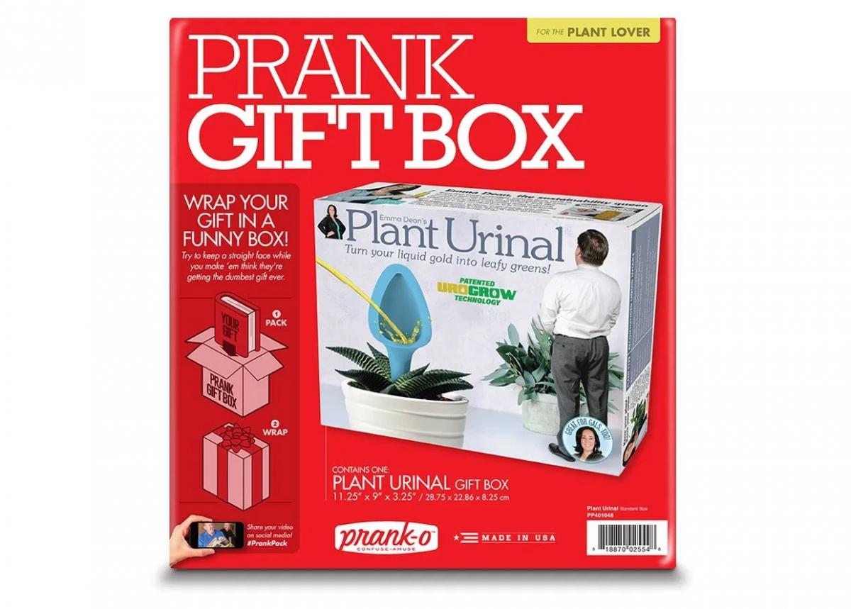 The Plant Urinal Allows You To Pee Right Into Your Plants, Urinal For Plants Prank Gift Box