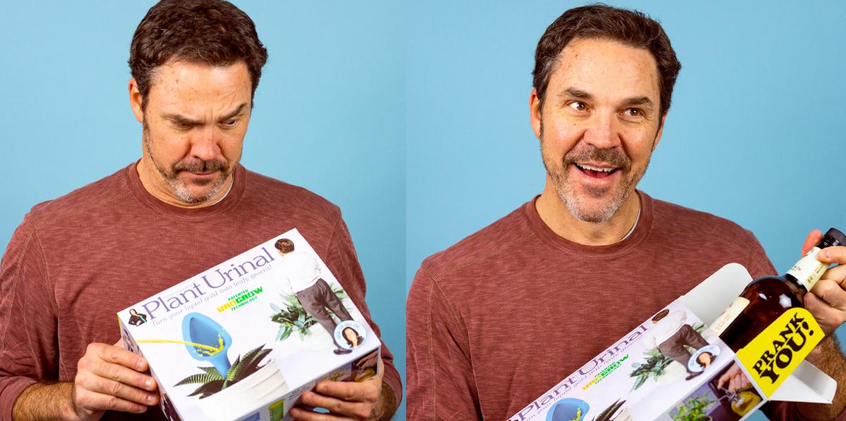 The Plant Urinal Allows You To Pee Right Into Your Plants, Urinal For Plants Prank Gift Box