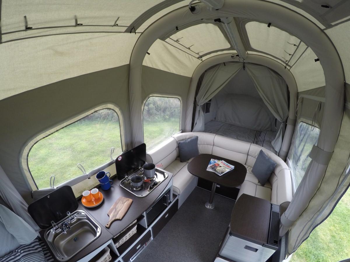 Air-Opus Self-Inflating Camping Trailer - Automatic pop-up camper with kitchen