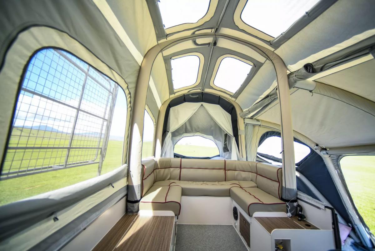 Air-Opus Self-Inflating Camping Trailer - Automatic pop-up camper with kitchen