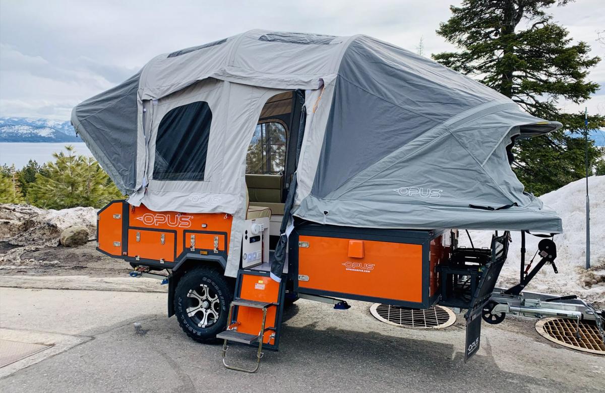 Air-Opus Self-Inflating Camping Trailer - Automatic pop-up camper with kitchen