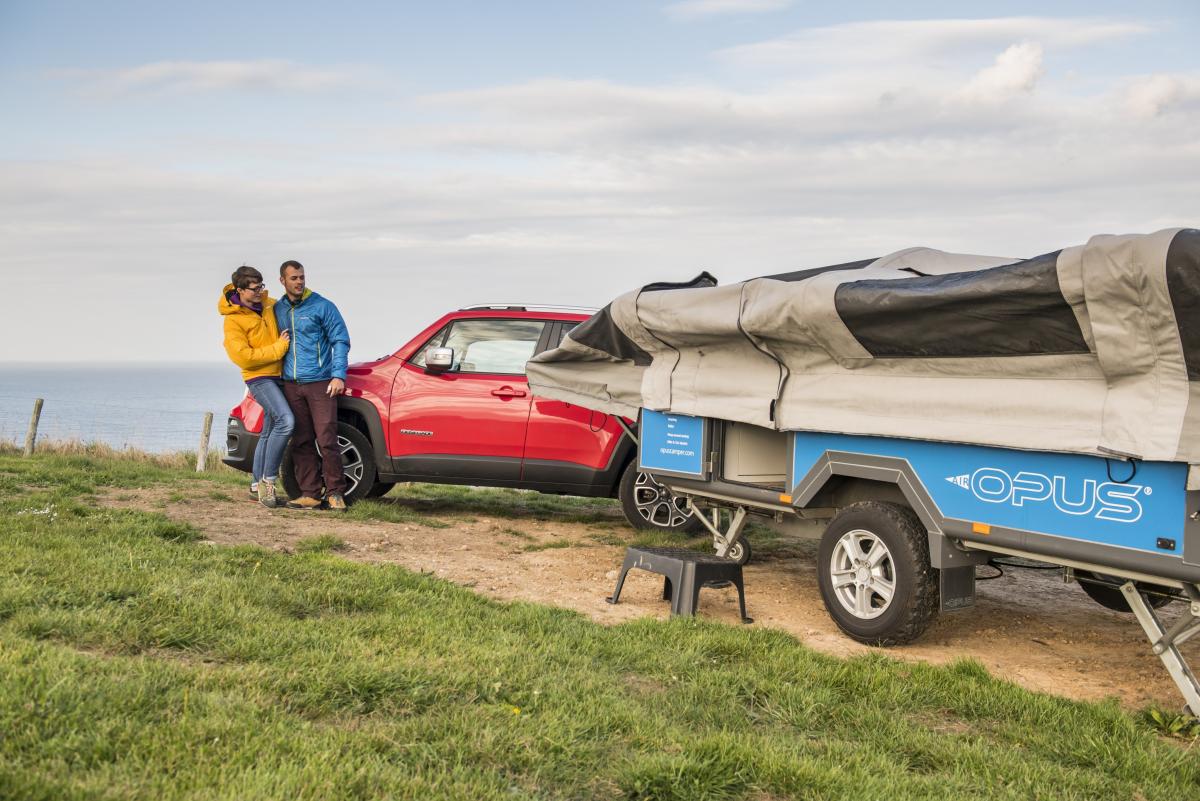 Air-Opus Self-Inflating Camping Trailer - Automatic pop-up camper with kitchen