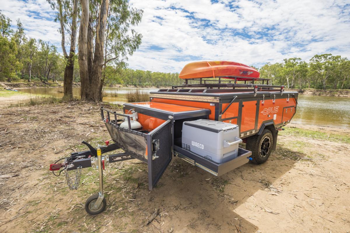 Air-Opus Self-Inflating Camping Trailer - Automatic pop-up camper with kitchen
