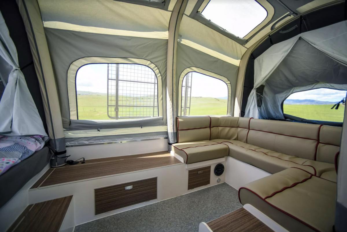 Air-Opus Self-Inflating Camping Trailer - Automatic pop-up camper with kitchen