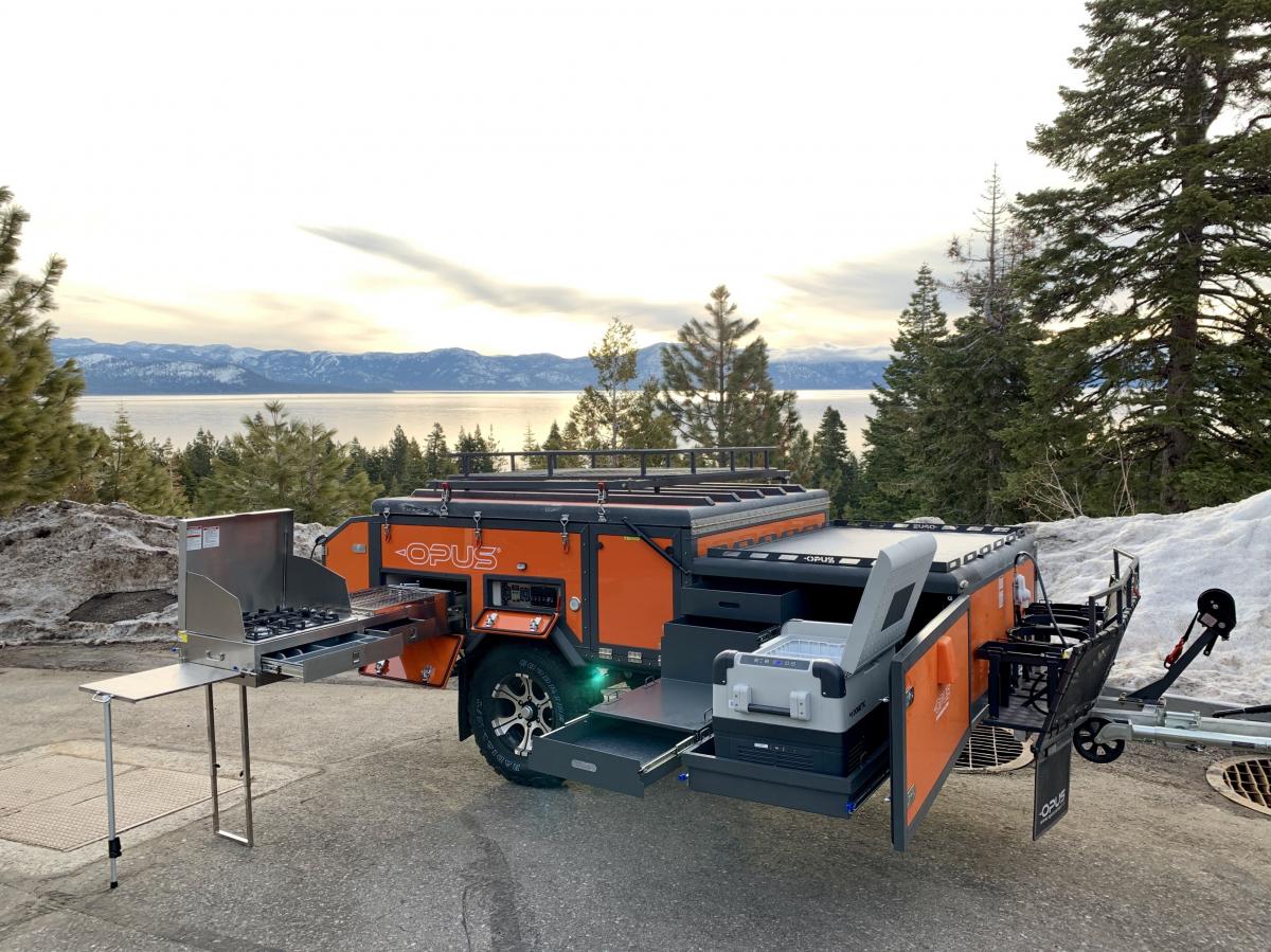 Air-Opus Self-Inflating Camping Trailer - Automatic pop-up camper with kitchen