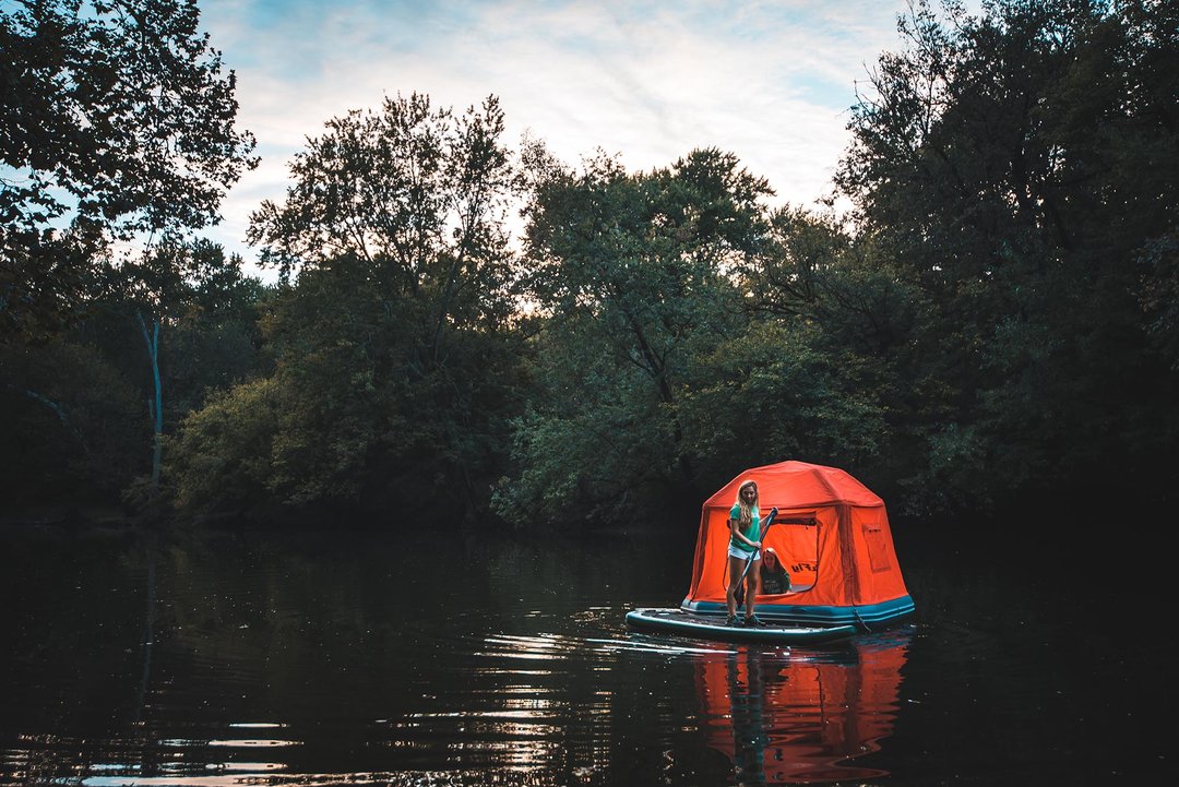 Smith Fly Shoal Tent - Inflatable Floating Camping Tent - Camp on the water on a lake or river