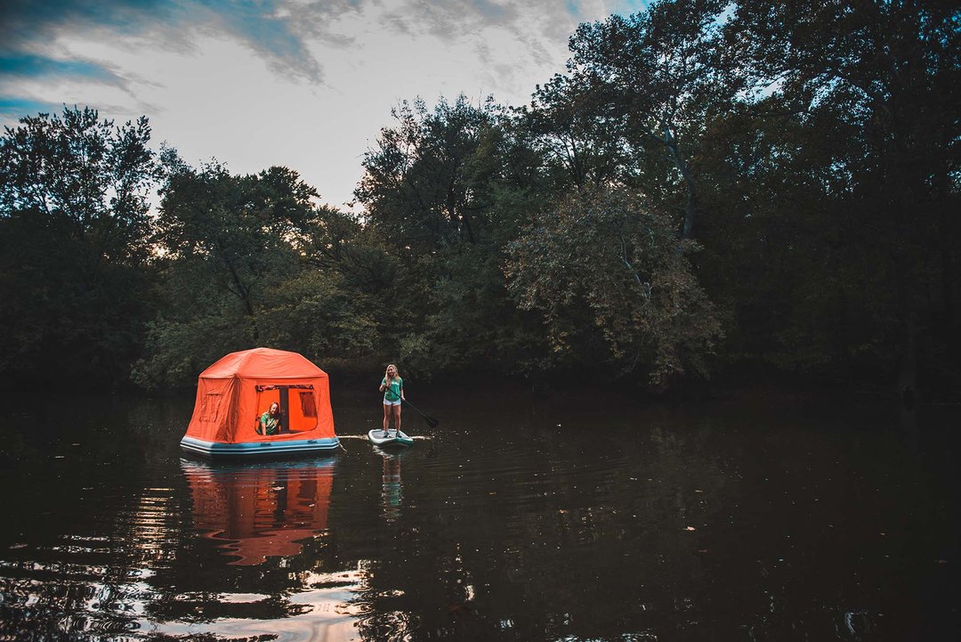 Smith Fly Shoal Tent - Inflatable Floating Camping Tent - Camp on the water on a lake or river
