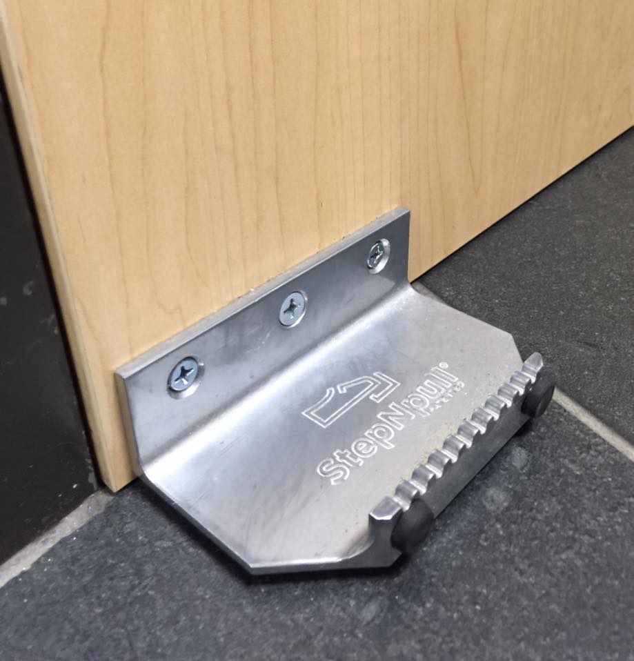 StepNPull Foot Door Handle - Open public bathroom doors with your foot