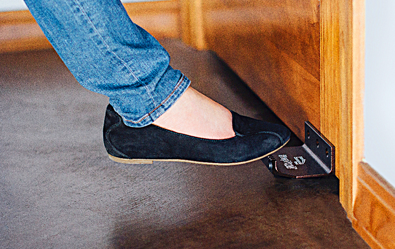 StepNPull Foot Door Handle - Open public bathroom doors with your foot