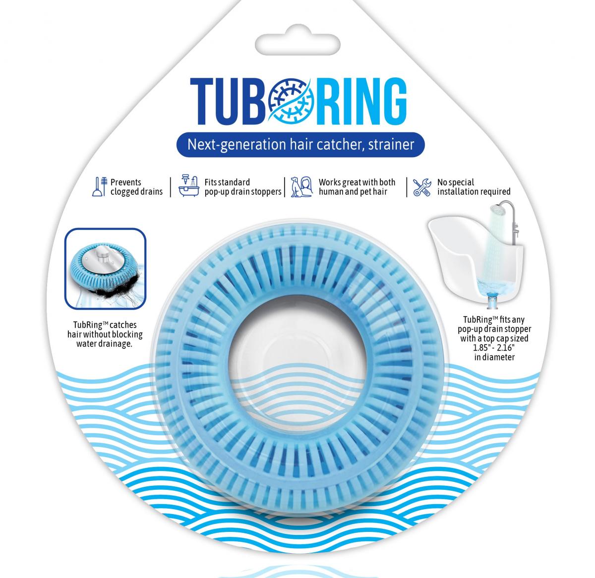 Tub Ring Instant Bath Tub Hair Catcher