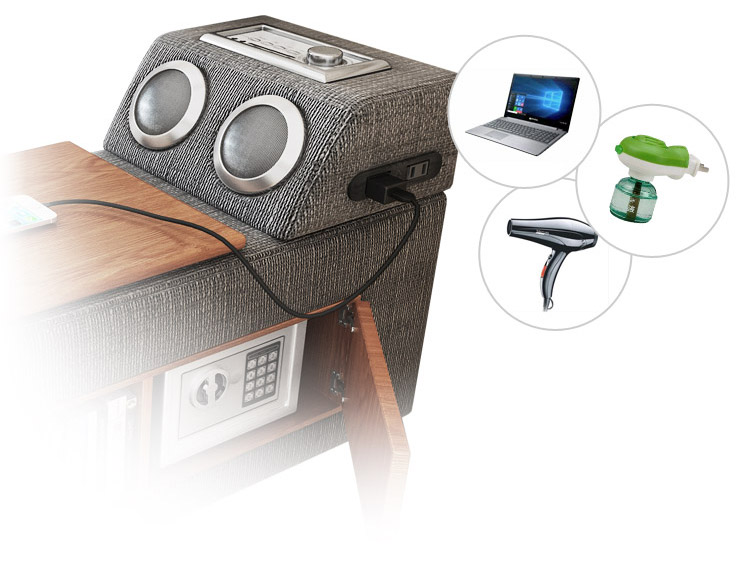 The Ultimate Bed With Integrated Massage Chair, speakers, and desk
