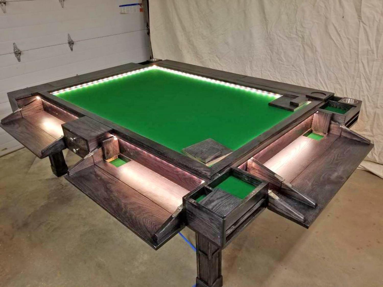 The Ultimate Gaming Table - Custom wooden board game tables with LED lighting