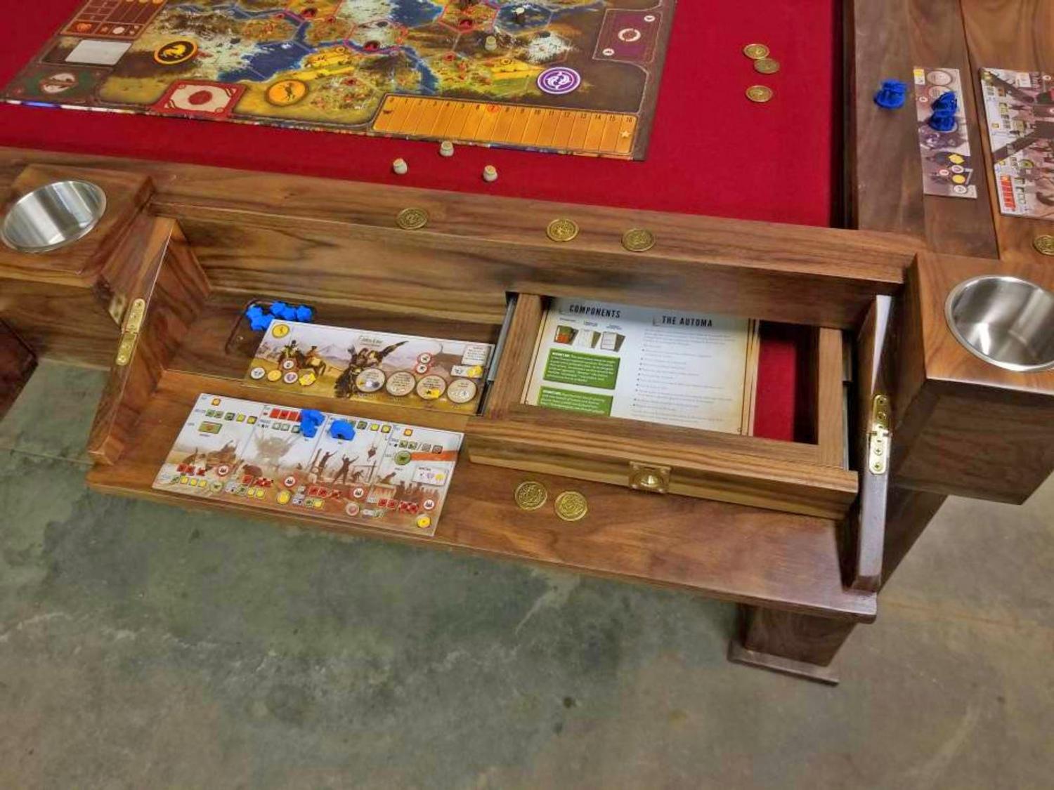 The Ultimate Gaming Table - Custom wooden board game tables with LED lighting