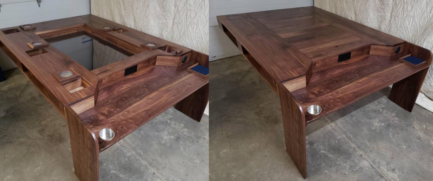 The Ultimate Gaming Table - Custom wooden board game tables with LED lighting
