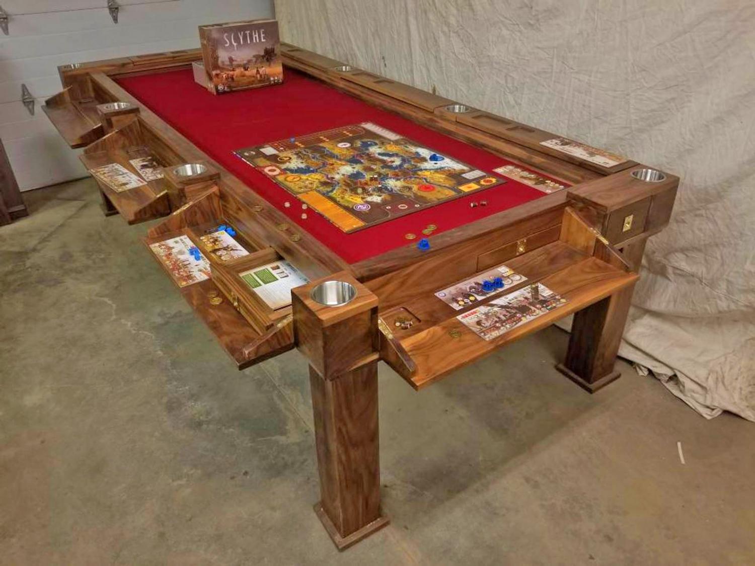 The Ultimate Gaming Table - Custom wooden board game tables with LED lighting