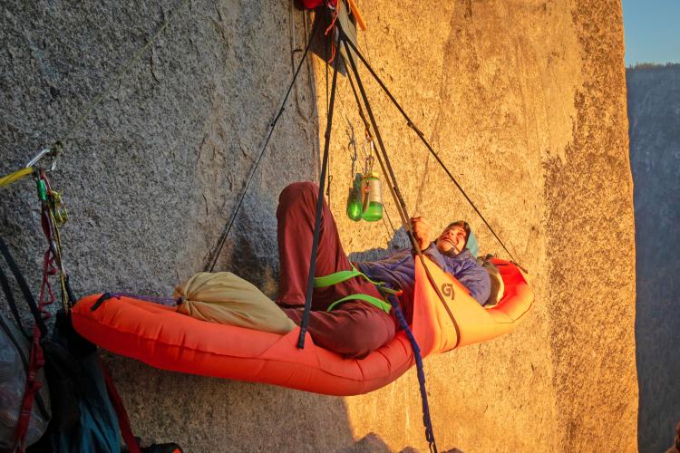 Inflatable Climbing Ledge Pod and tent Lets You Sleep On Side Of Cliff